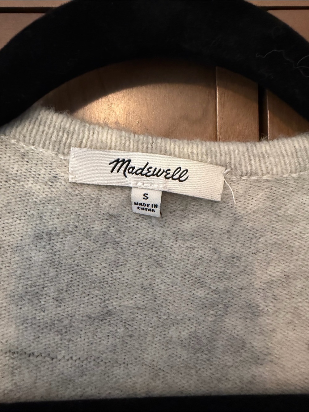 Madewell Women’s Heather Light Gray Cardigan Sweater